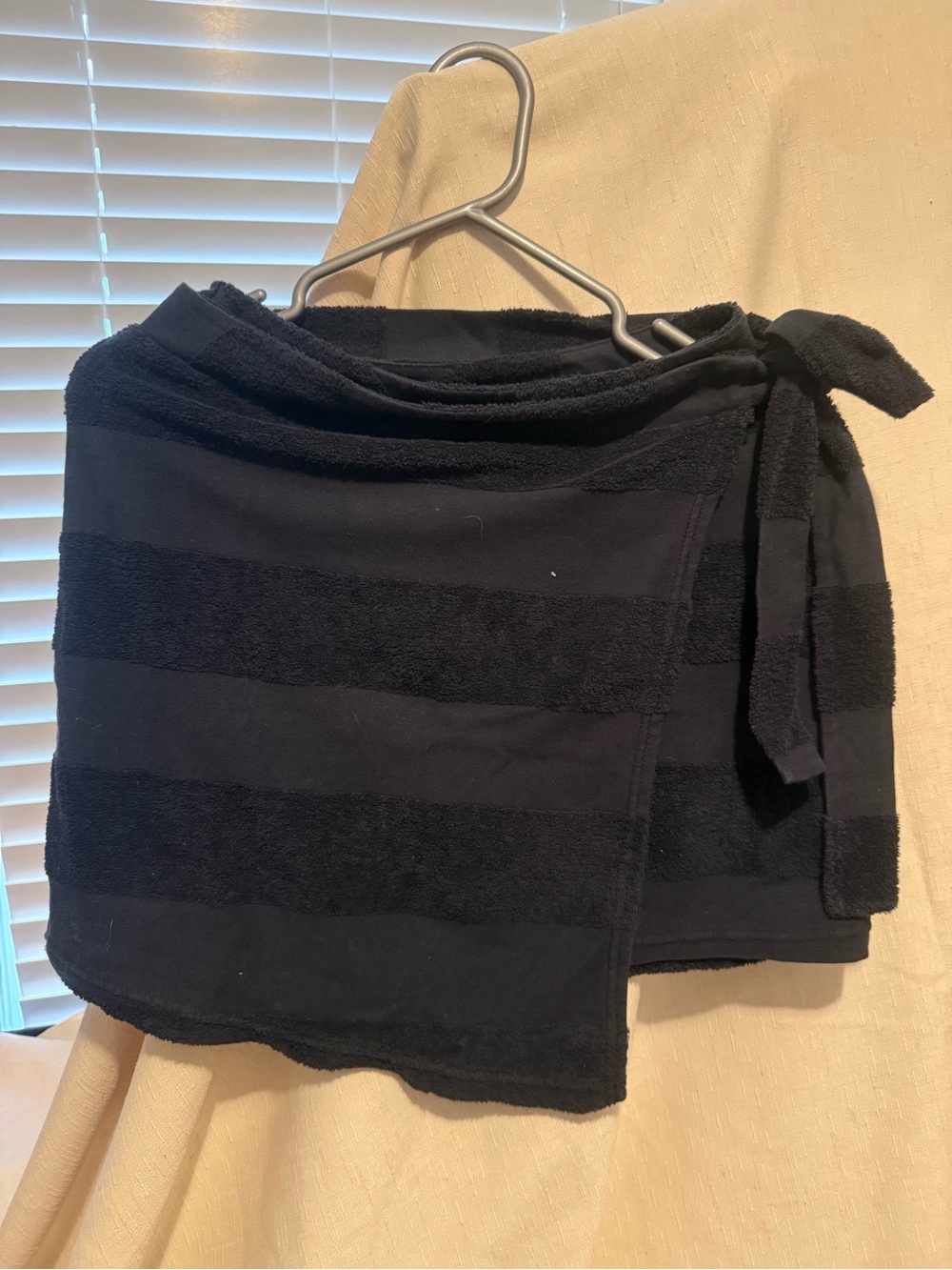 Free People Black Striped Wrap Skirt